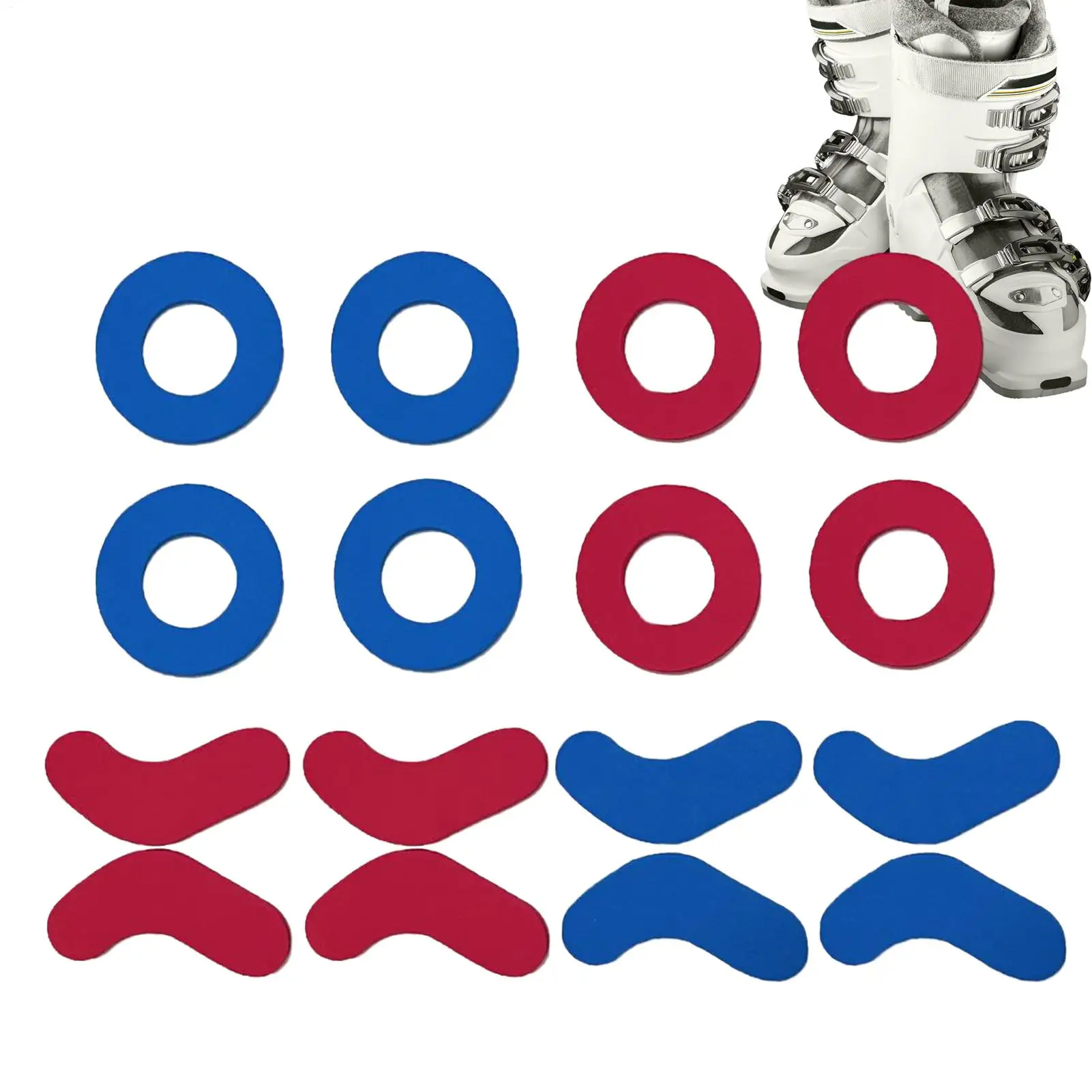 

Ski Boot Padding 16 Pieces Shock Absorption Winter Sports Protective Gear Ski Snowboard Boot Fitting Aid for Reducing Heel Lift