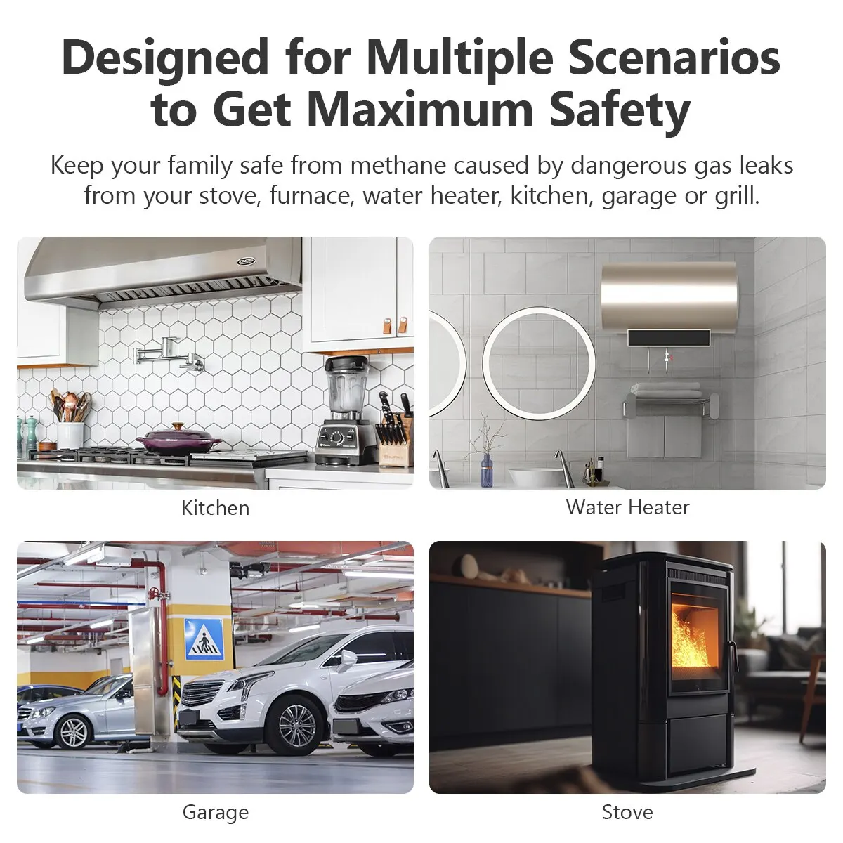 IMOU WF1G penganalisa, WF1G WiFi Sensor Gas alami rumah tangga pintar metana Alarm Gas pendeteksi Sensor mudah terbakar