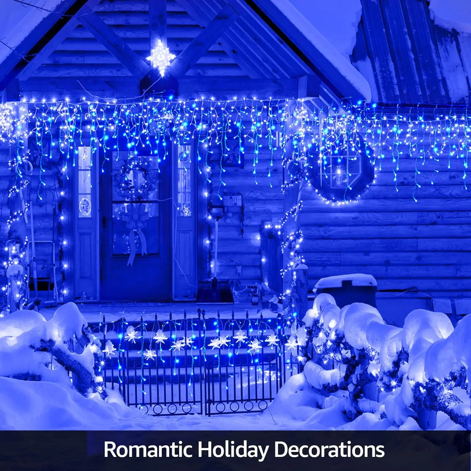 Christmas Decorations Icicle String Lights 7m-35m Hanging Garland Outdoor Indoor Fairy Lights for Wedding Holiday US EU Plug