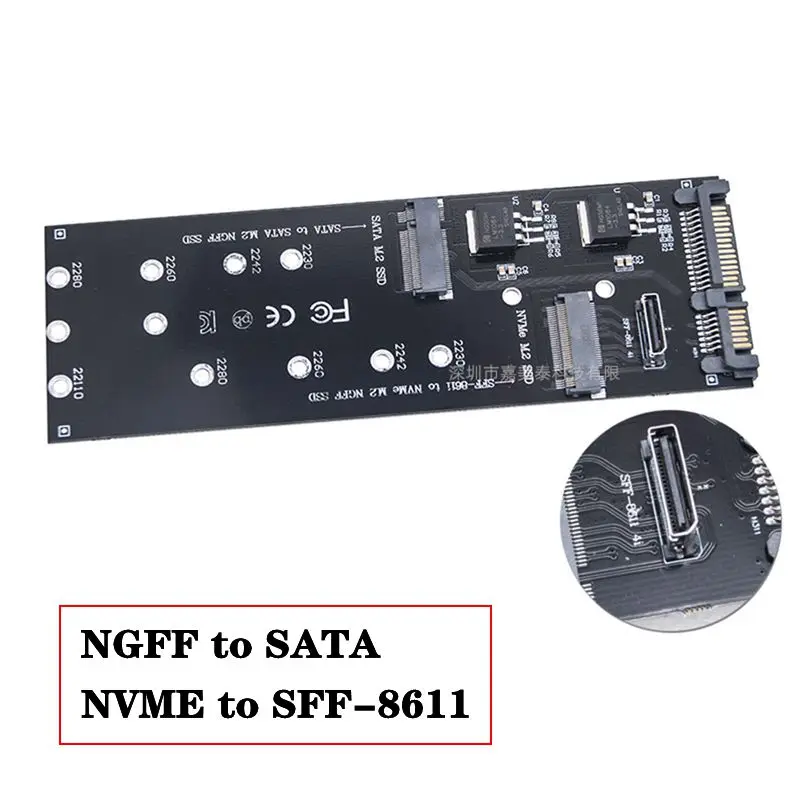 

SATA M.2 SSD на SATA, NVMe M.2 NGFF SSD-адаптер