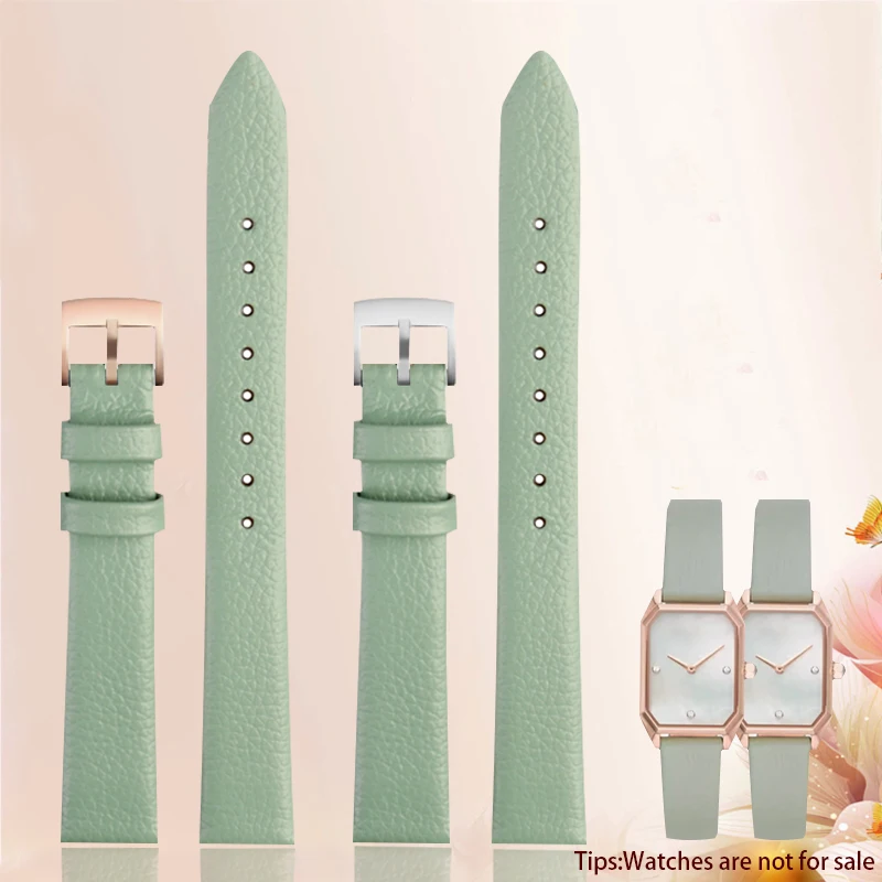 

Модный женский ремешок из натуральной кожи 14 мм для маленьких зеленых часов Armani AR11302 1959 11149, ремешок из воловьей кожи