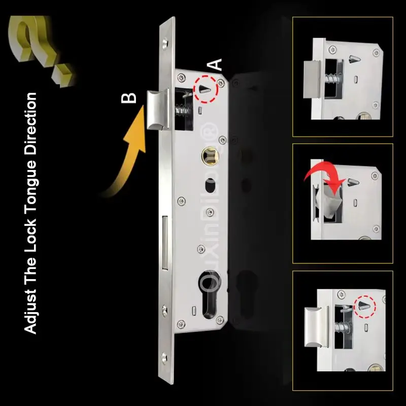 10PCS Aluminum Doors Lock Body Metal Door Narrow Lock Body 8520/8525/8530/8535 Balcony Lock Body Hardware Fittings GF1059