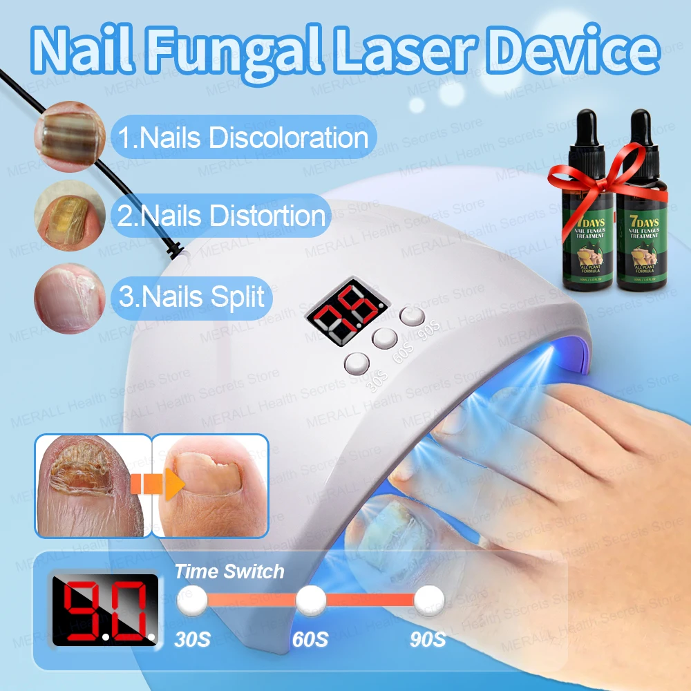 Nail Fungus Laser Treatment Device Repair Removes Toenail Fingernail Treatment Onychomycosis with Mushrooms Foot Care Tool