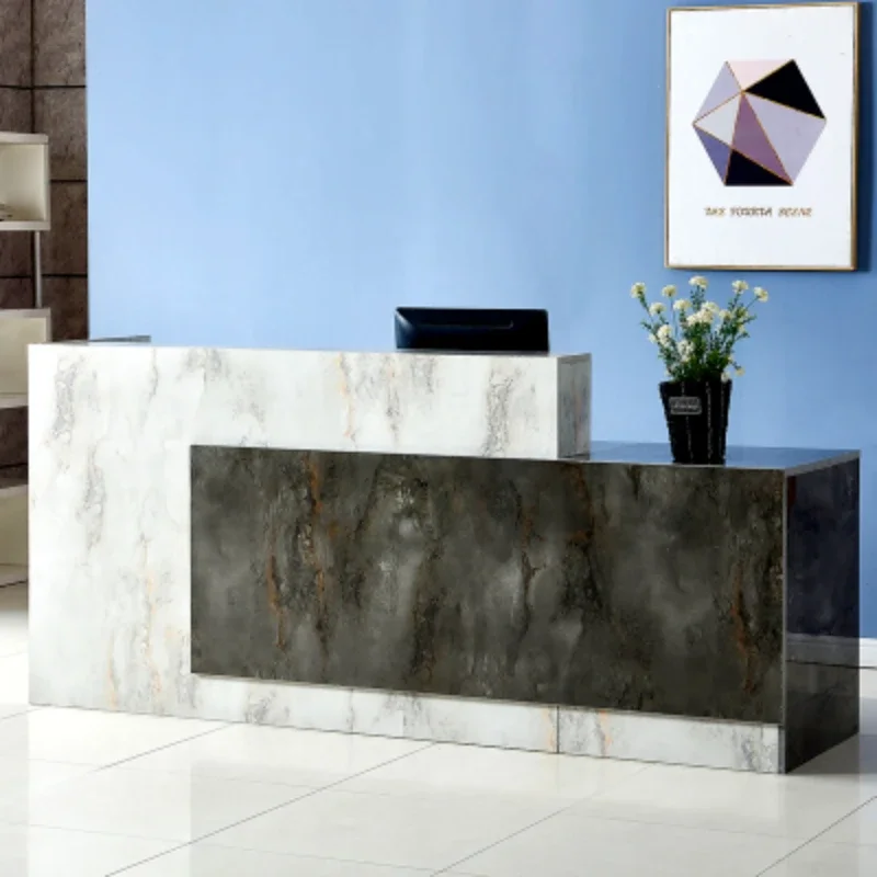 Púlpito de iglesia, escritorio de ayuda móvil, mostrador de tienda, muebles, expositor de lujo, Pulpito de vidrio, salón de recepción, belleza, Bar de madera moderno