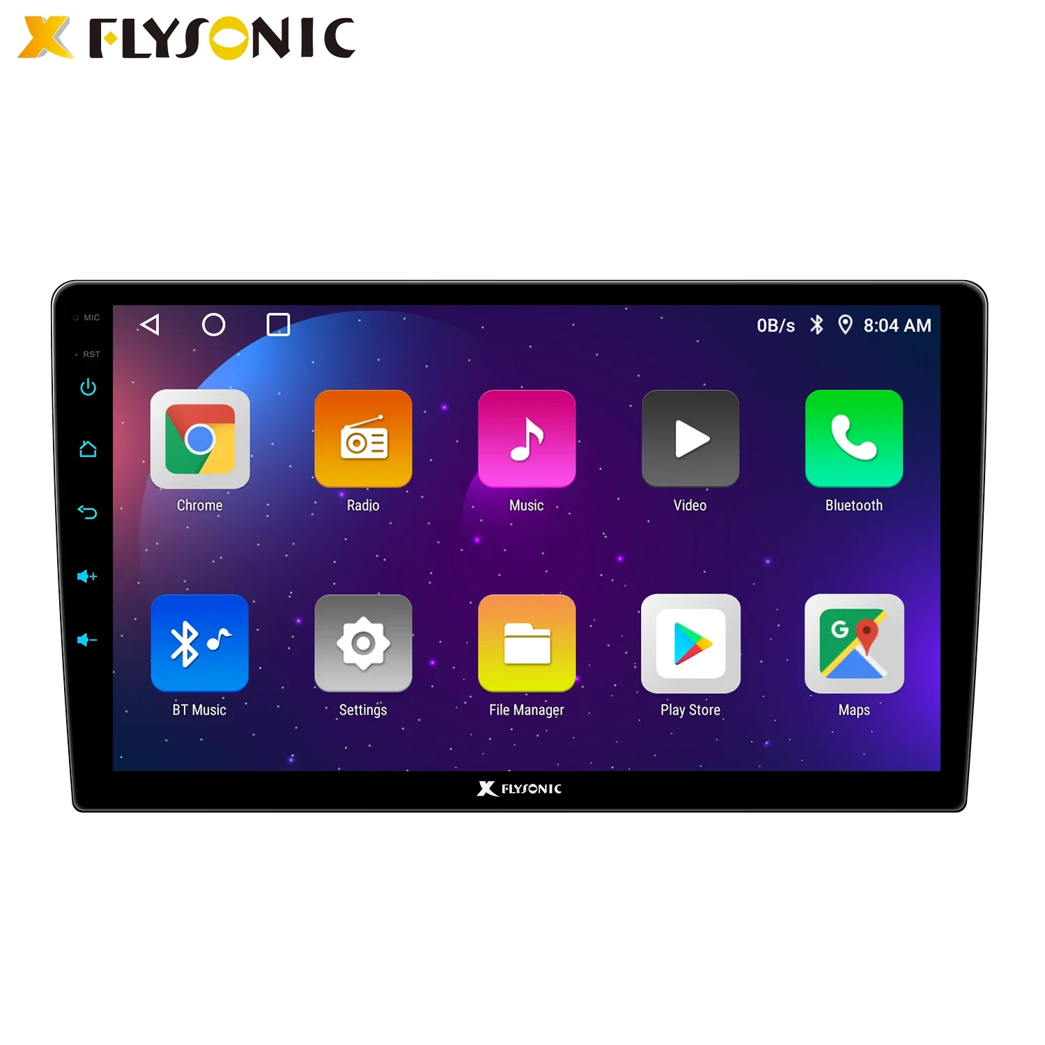 Flysonic 2 Din 9 Inch Universal Android System Subwoofer Mirror Link Wifi GPS Full Touch Screen Car Video