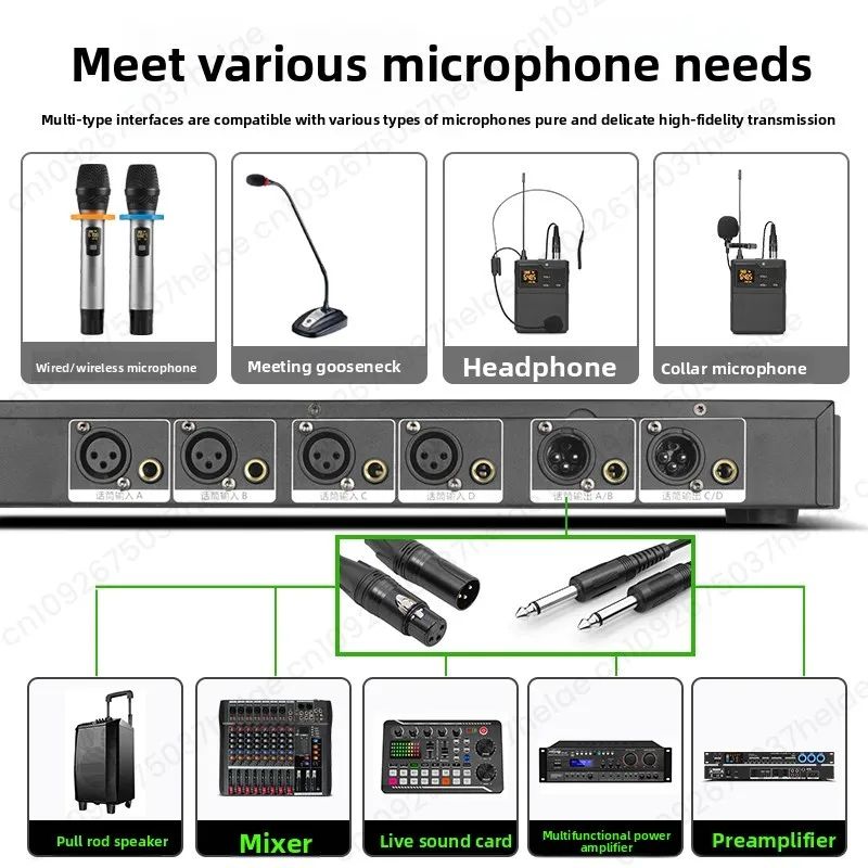 زر واحد ذكي أوتوماتيكي بالكامل مضاد للعواء ردود الفعل القامع ميكروفون احترافي تردد شيفتر مرحلة KTV المنزلية #5