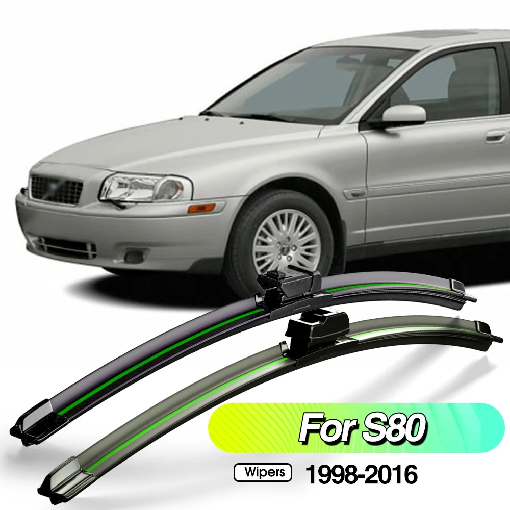 

For Volvo S80 I II 1998-2016 2pcs Front Windshield Wiper Blades Windscreen Window Accessories 2003 2006 2007 2010 2013 2015