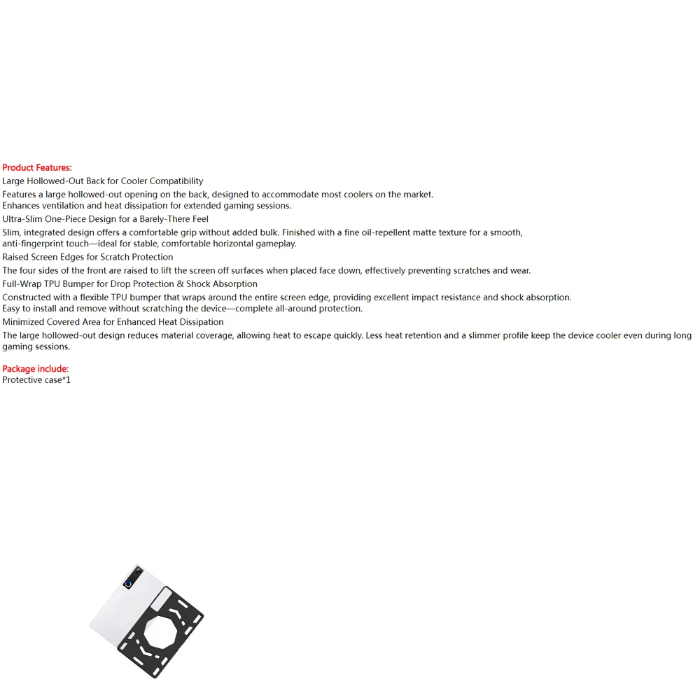 TPU Cooling Protective Case for Legion Y700 Gen 5 2026,Back Hollow Design for Tablet Cooler Mounting,Shockproof Protection Shell