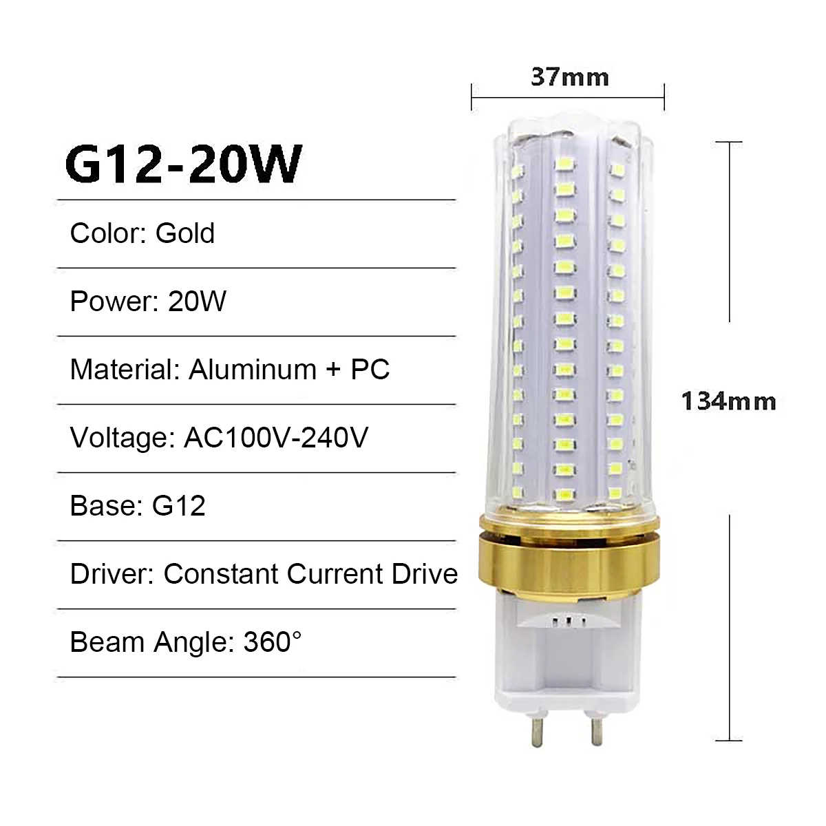 YORYZENG 10PCS G12 LED Mais Glühbirnen 20W 15W 10W High Power 2835 SMD 110V 220V 240V 360 Grad Kalt Warm Weiß Lampe Energiesparend 3