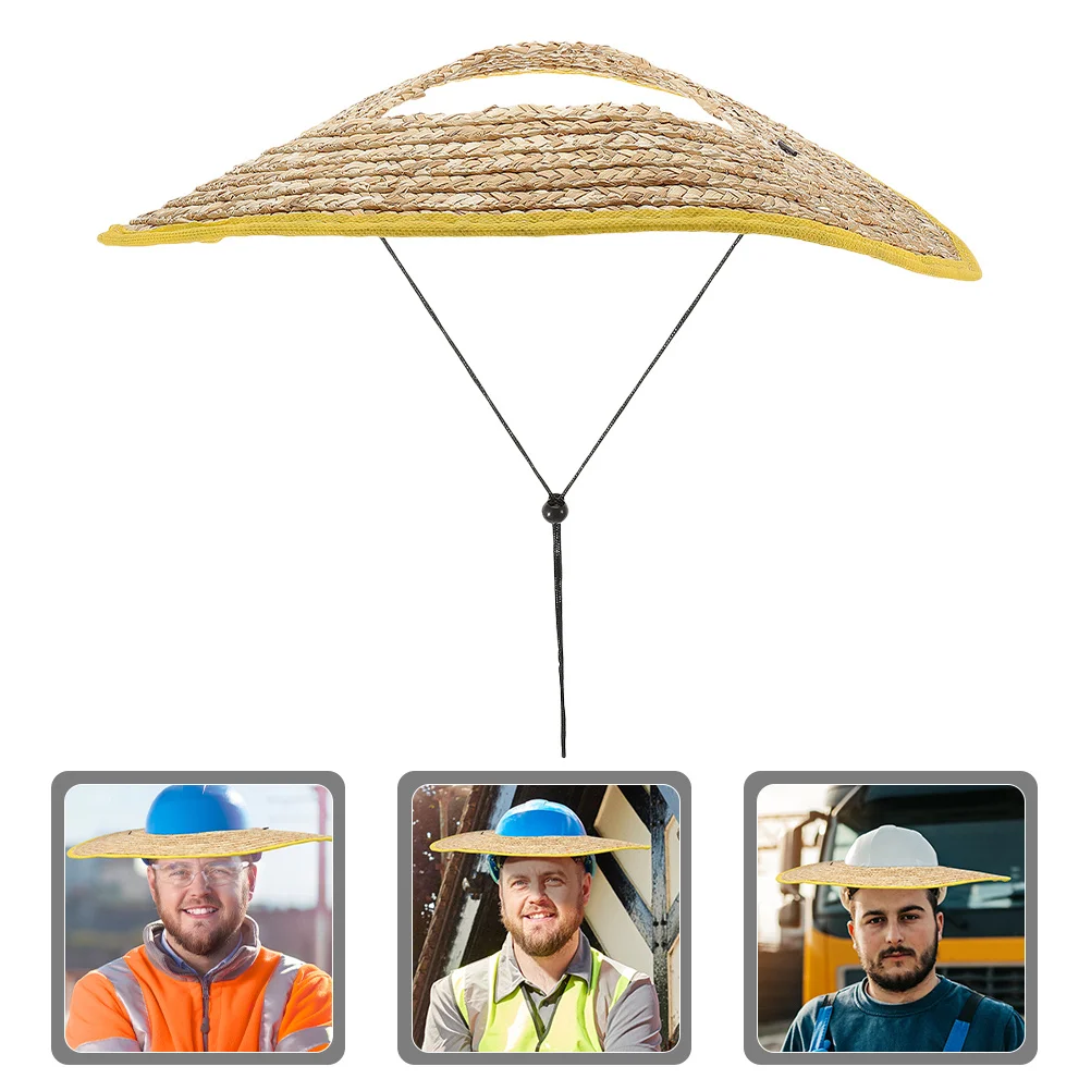 Hard Hat Accessories Attachment 51cm Straw Visor Sun Shade Cover High Durability Practical Design for Summer Work and Cycling
