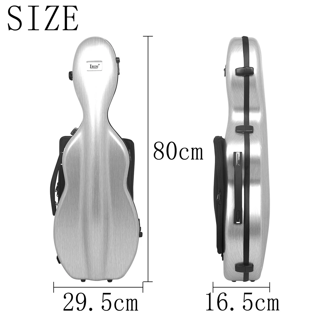 VB-30 Color Violin Case Brushed Carbon Fiber 4/4 Violin CaseMade of  Lightweight Hard Shell with Backpack Straps & Hygrometer