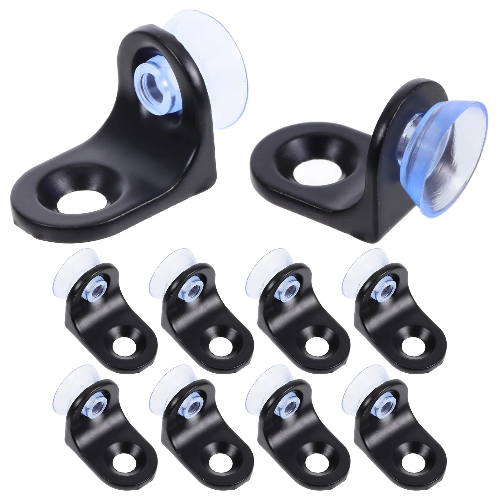

10Pcs Glass Shelf Supports Zinc Alloy Brackets Suction Cup Pegs Wall Mounted Heavy Duty Adjustable Mounting Brackets for Home