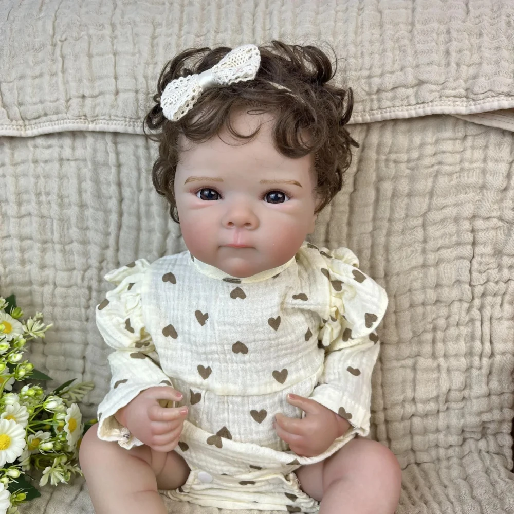 

BZDOLL 19in 48CM Full Vinyl Body Reborn Baby Doll Toy For Kids Lifelike Handmade Fashion Birthday Gift Collectable Humanoid Doll