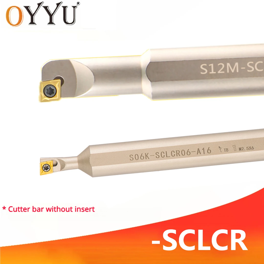 OYYU S07K-SCLCR06 S08K S06K S07K S10K S12M SCLCR06 SCLCR09 A16 A12 Spring Steel Internal Tools Holder CNC Shank Boring Bar SCLCR