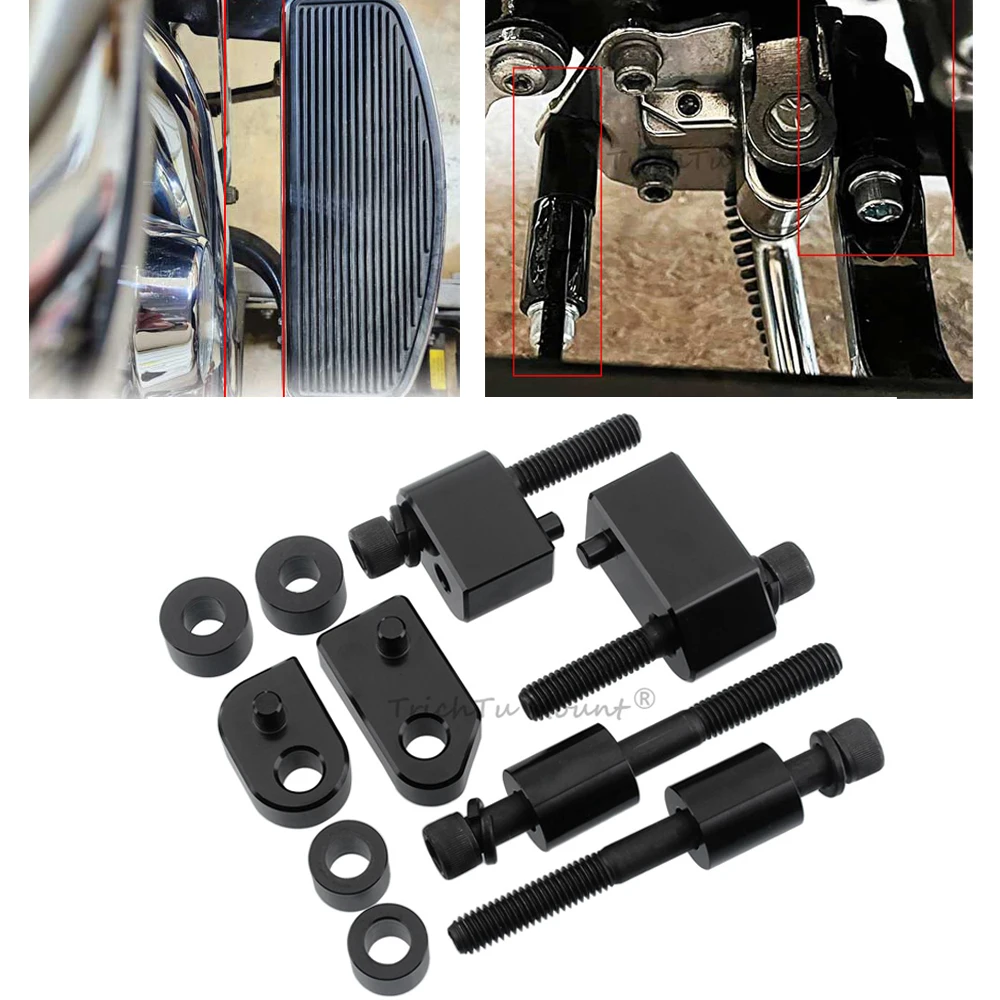 

Motorcycle Driver Footrest Front Floorboard Extension Spacer Kit For Harley Touring Road King Street Road Electra Glide 2009-Up