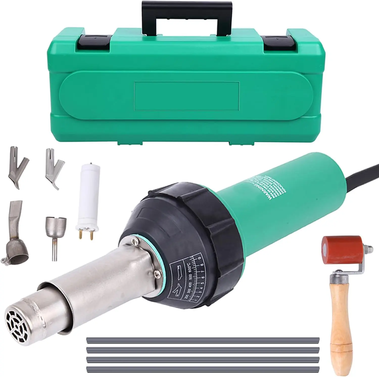 

1600W 110V Hot Air Welder Heating Gun Handheld Hot Air Torch Plastic Welding Gun 40-600℃ Adjustable Temperature for TPO P