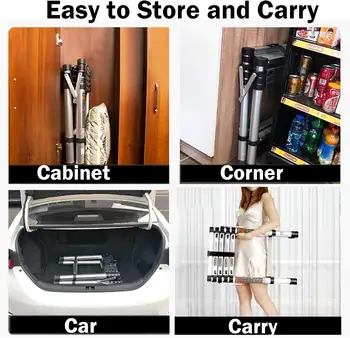 5+6단 사다리, 계단 사다리, 텔레스코픽 사다리, 다용도 접이식 알루미늄 텔레스코픽 사다리, 확장형 휴대용 사다리 10 best sales 계단 - №6