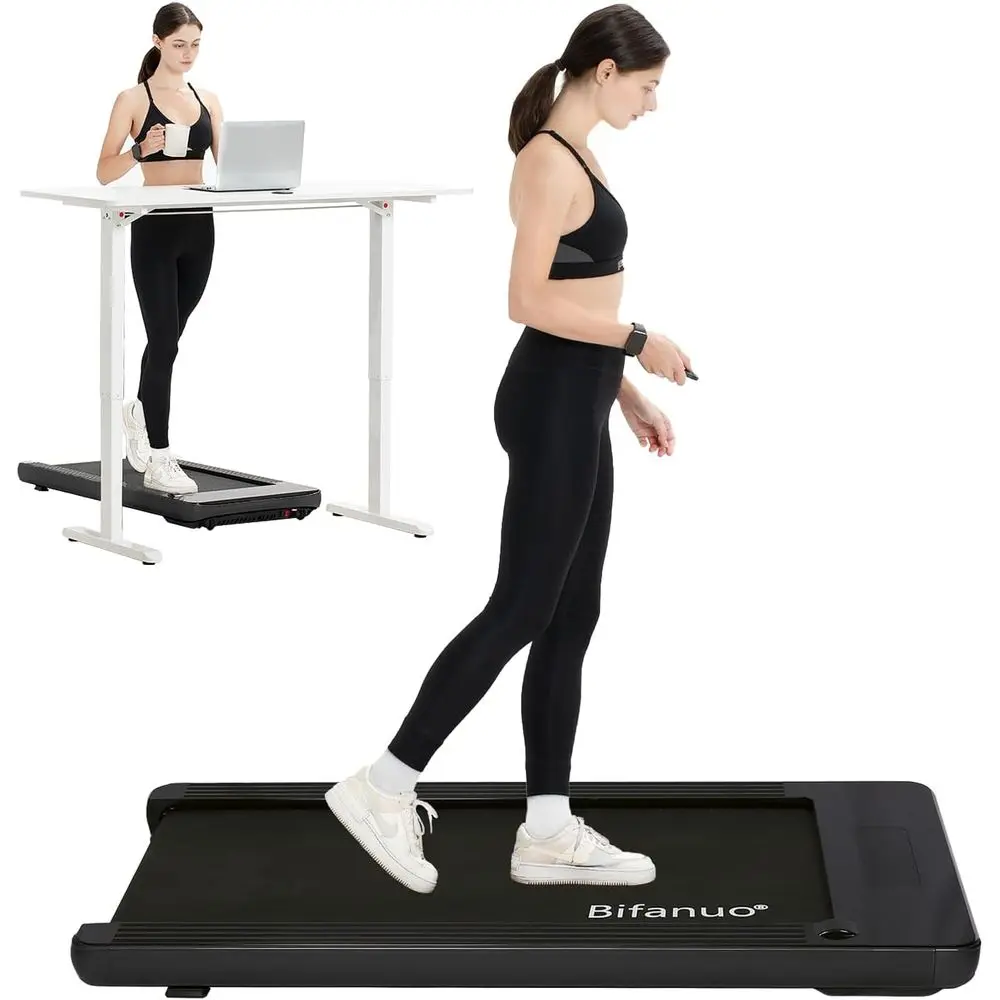 

Compact Desk Treadmill with Remote Control LED Display - Portable for Home or Office Use, Ideal for Fitness Enthusiasts (Black)