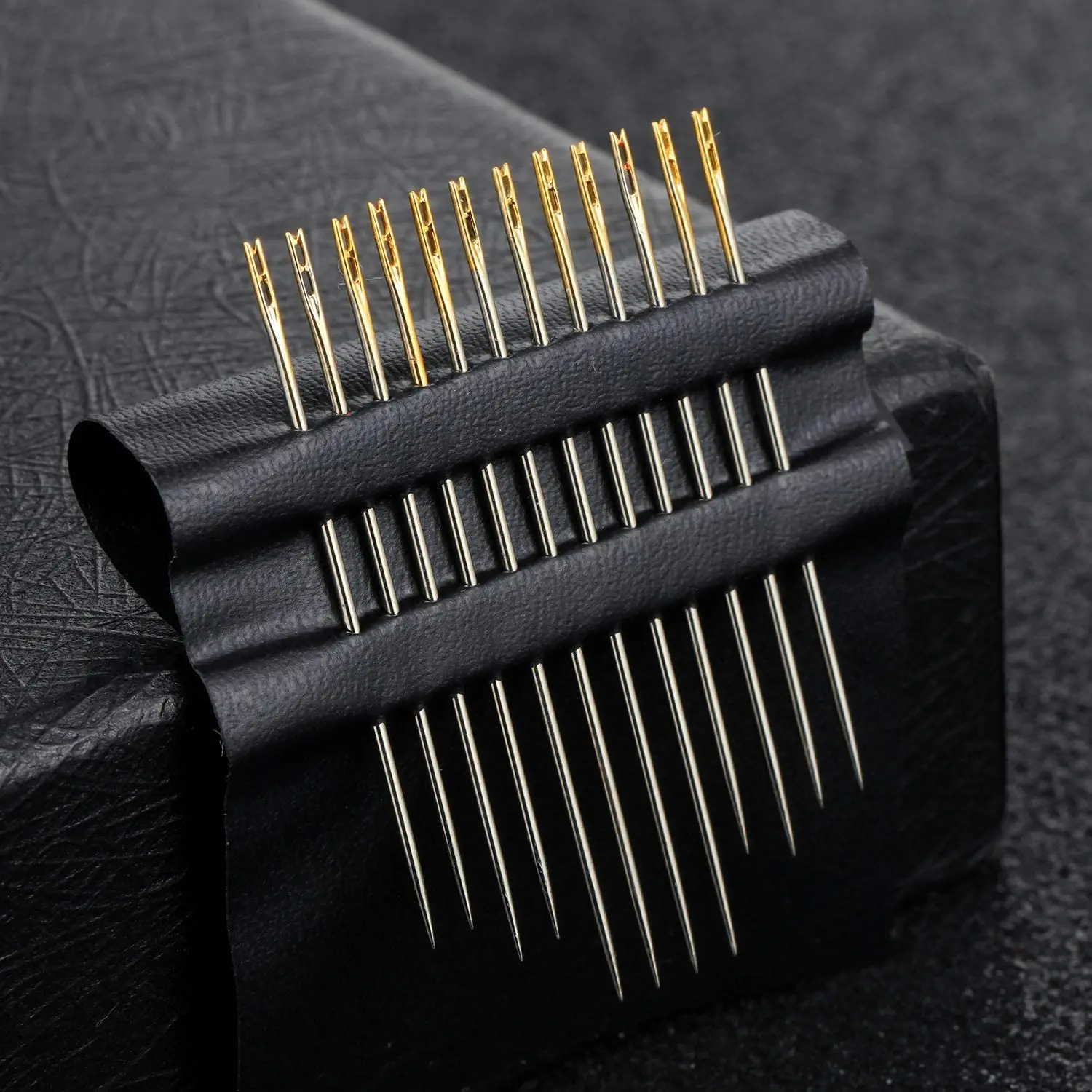 12/24Pcs Blind Sewing Needles Elderly Big Hole Stainless Steel Needle for Sewing Household DIY Jewerly Beading Threading Needles