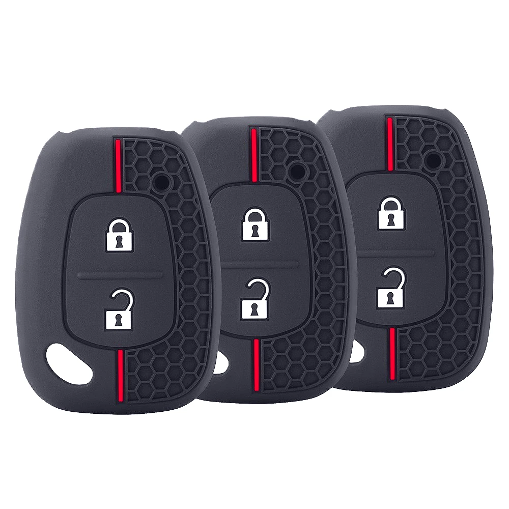 Funda de silicona para mando a distancia de coche, 2 botones, para Renault Kangoo Traffic Master, Opel Vivaro Movano, Nissan, carcasa remota