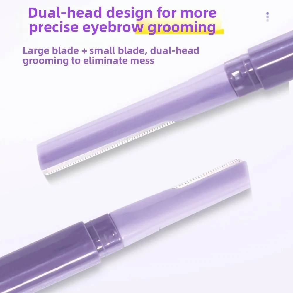 1/2Pcs New Double Headed Eyebrow Trimmer Micro-Focus with Protective Net Eyebrow Razor Facial Razor Makeup Tool Kit