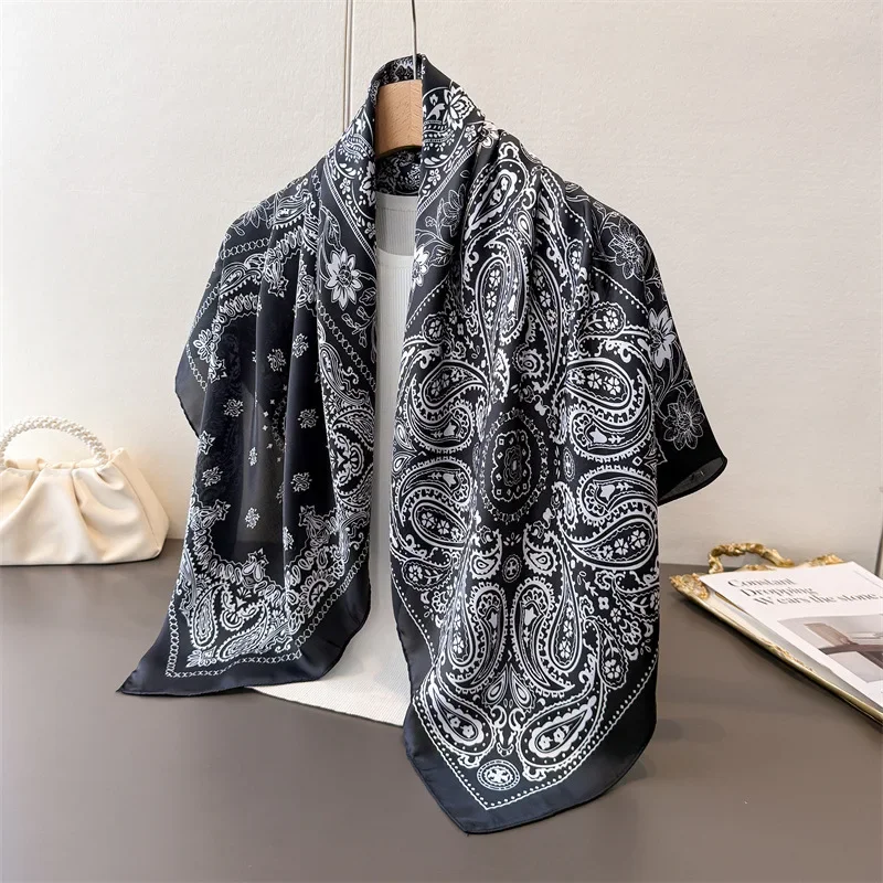 

New Silk Scarves Kerchief Fashion Ribbon Neck Hair Echarpes Bufanda Shawl Wrap All-match Stewardess Decoration Scarf Party Gift