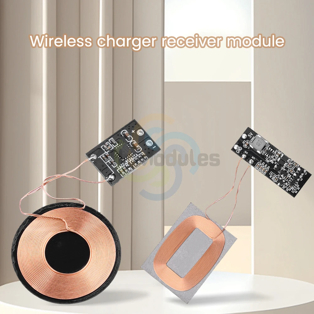 Lithium Battery Wireless Charging 3W/5W Wireless Charging Receiver Module Small Coil Wireless Charger Receiver Module Pcba Board