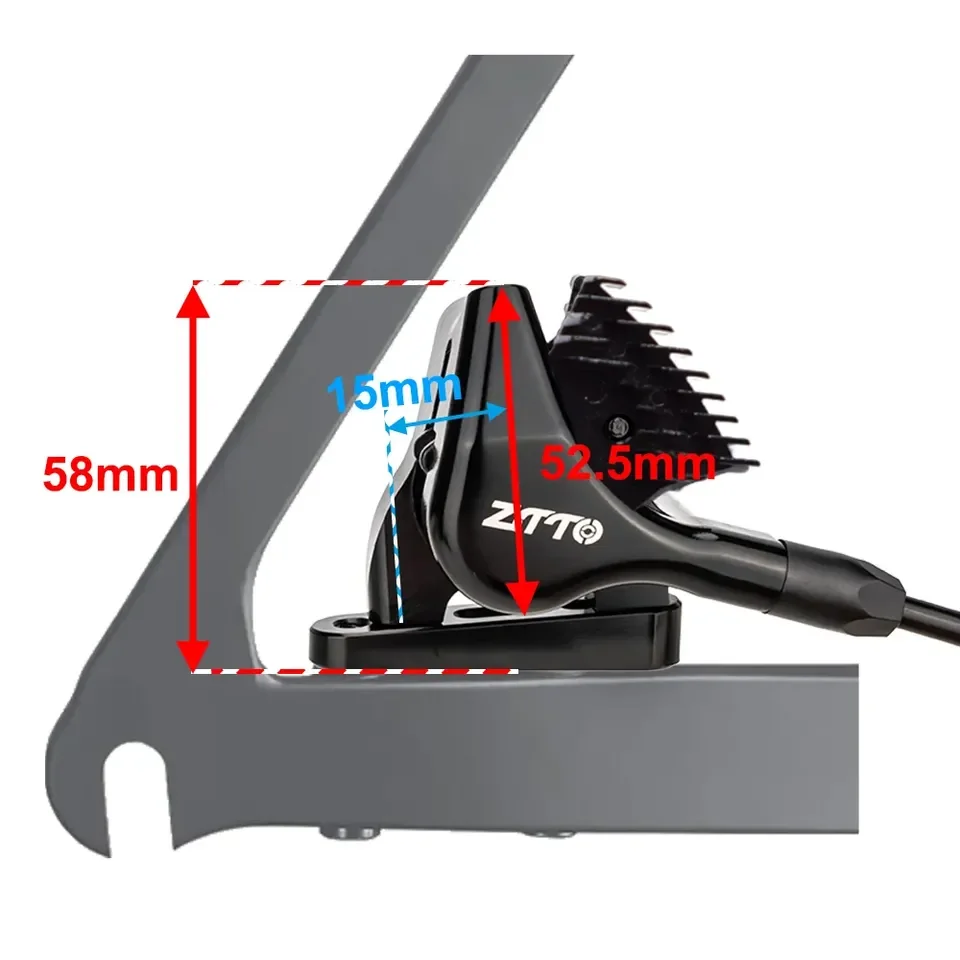 ZTTO 35mm 71mm 22mm Piston Flat Mount Hydraulic Disc Brake for Road Bikes for CNC Calipers Mineral Oil Pads for Mineral Oil Pads - view 3