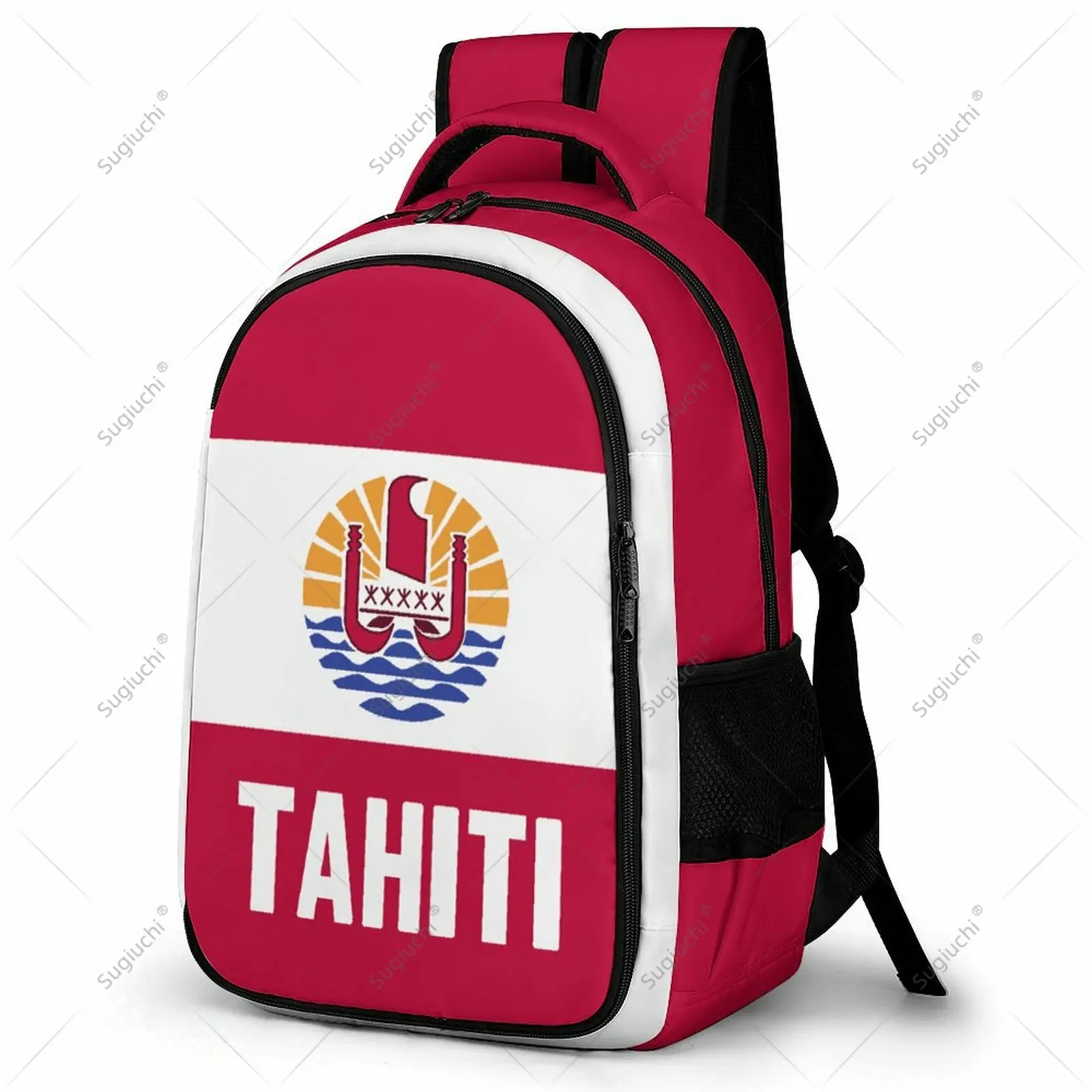Backpack Tahiti Flag Student Schoolbag Smart Business Travel Leisure Backpack Laptop Back Pack Office Work Bag