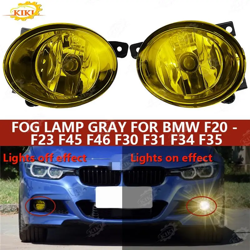 Pair Fog Lamp Assembly For BMW 1/2/3/4 Series F30 F20 F22 F32 Front Bumper Anti Fog Light Yellow Lens Halogen