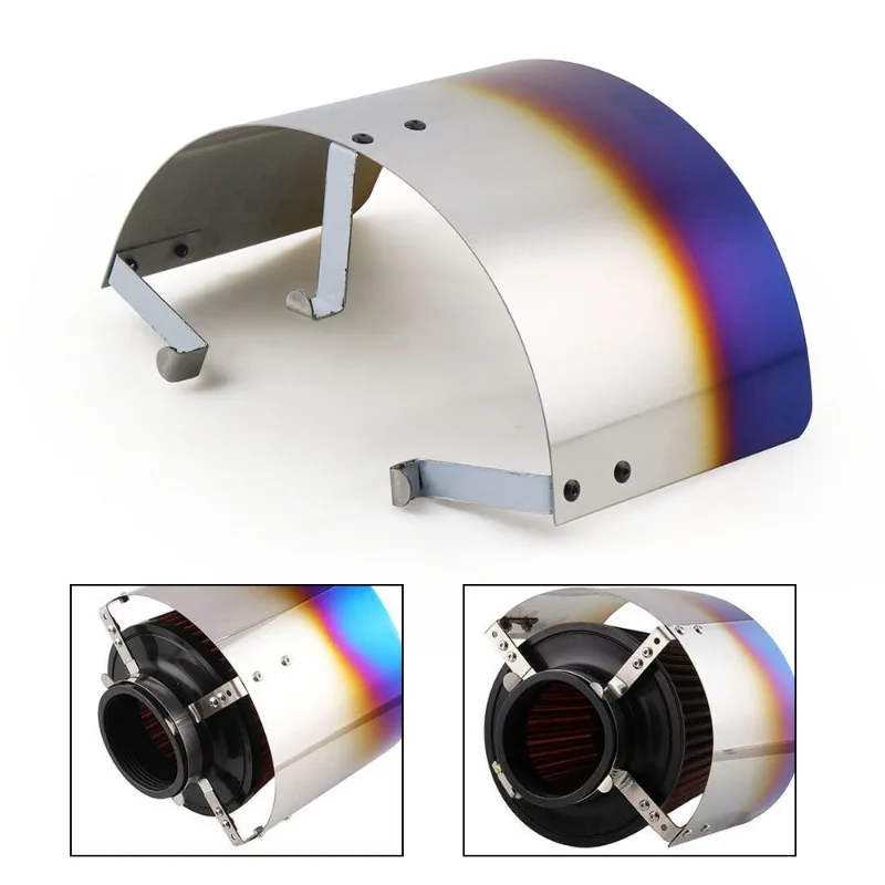

Car modified mushroom head heat shield air filter cover, air intake mushroom head metal heat shield, carbon fiber windshield
