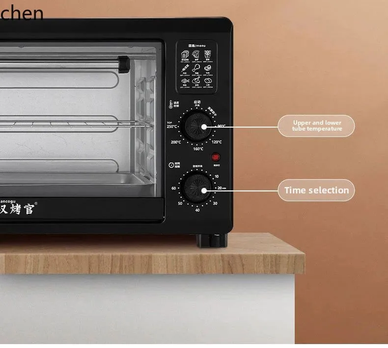 LXC Forno Elettrico Domestico Controllo Indipendente della Temperatura Cottura Forno Multifunzionale da 48 Litri di Grande Capacità per Uso Domestico