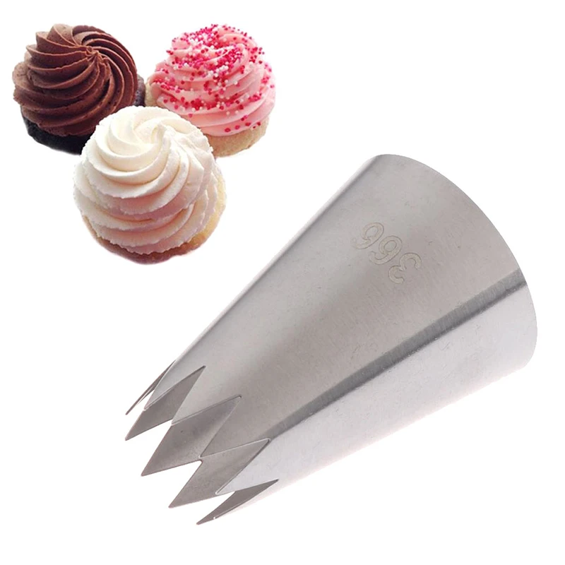 1pc New #366 Large Open Star Piping Nozzle Icing Cream Nozzles Bakeware Pastry Tips