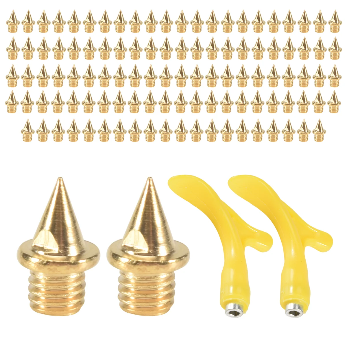 

Sale 120Pcs 1/4 Inch Track Spikes for Track Shoes,Replacement Spikes for Cross Country Short Running Shoes with Spike Wrench