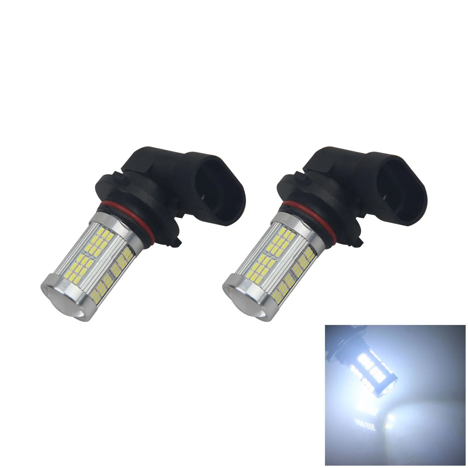 2x White RV 9005 Fog Blub Exterior Lamp DC 12V-24V 102 3014 SMD LED P20d Z2903