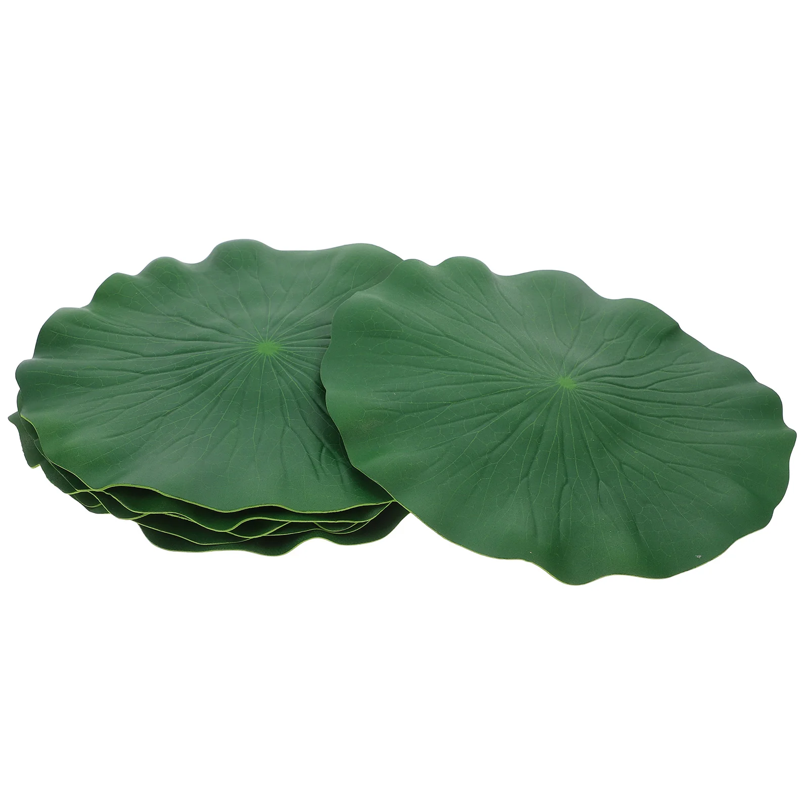 

6 Pcs Lotus Leaf Simulation Decoration Office Artificial Plants Outdoor Fake Leaves Fish Tank