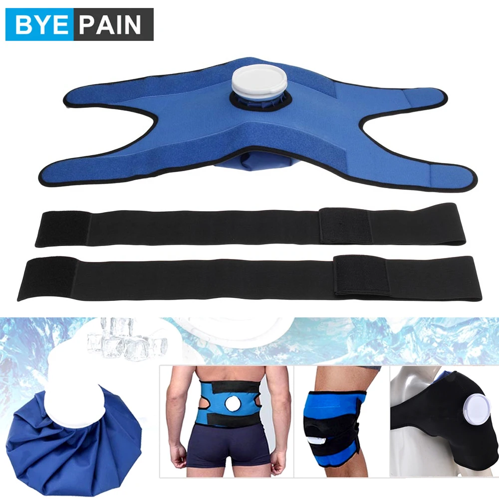 

1Pcs Shoulder Knee Ankle Waist Brace,with Ice/Hot Compress Cloth Pack Holder, for Sprains,Muscle Pain, Bruises,Injuries,Swelling