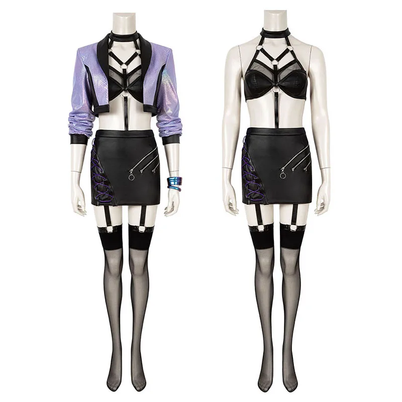

Halloween K/DA ALL OUT Evelynn Cosplay Costume LOL S10 Agony's Embrace Game Character Skins Virtual Girl Group KDA Costumes