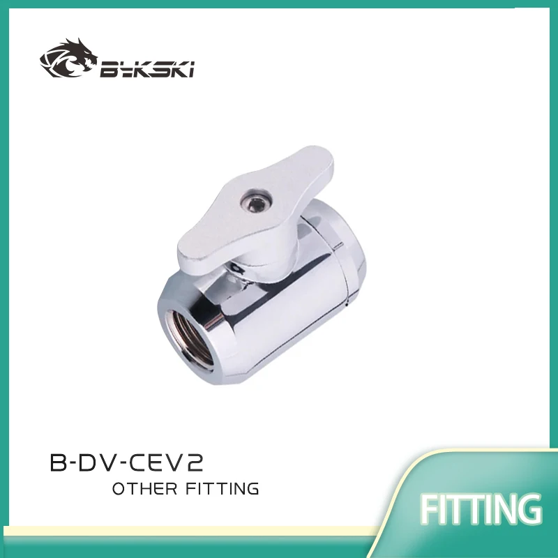 Bykski Hand-Tighten Water Drain Stop Valve Switch G1/4'' Female Thread for Computer Cooling System Connector Fitting B-DV-CEV2
