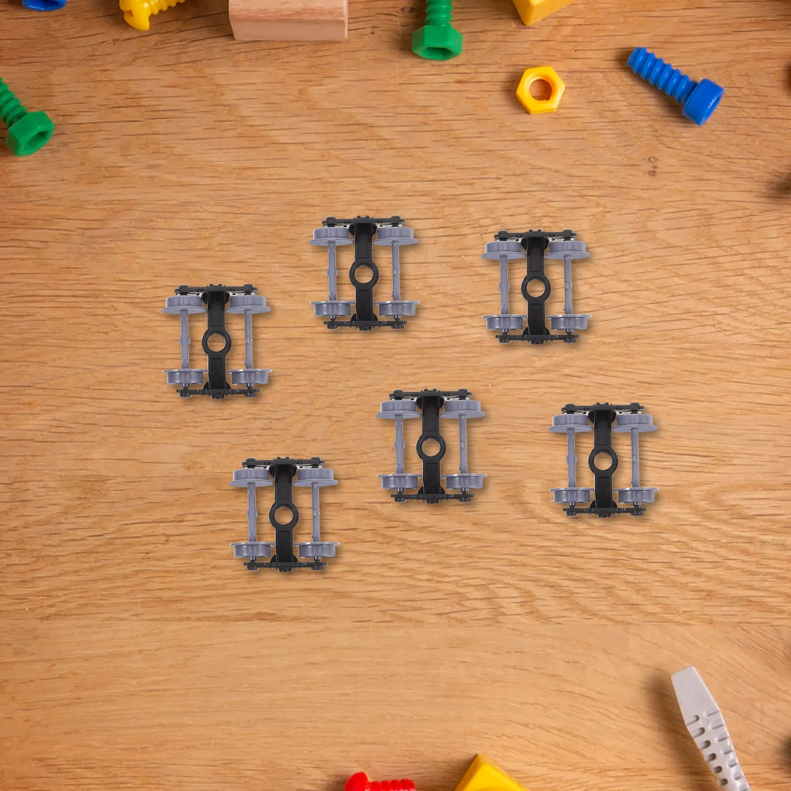 6Pcs Train Wheel Fine Craftsmanship Smooth Stable Rotation for DIY Assemble Replacements for Kids Train Accessories