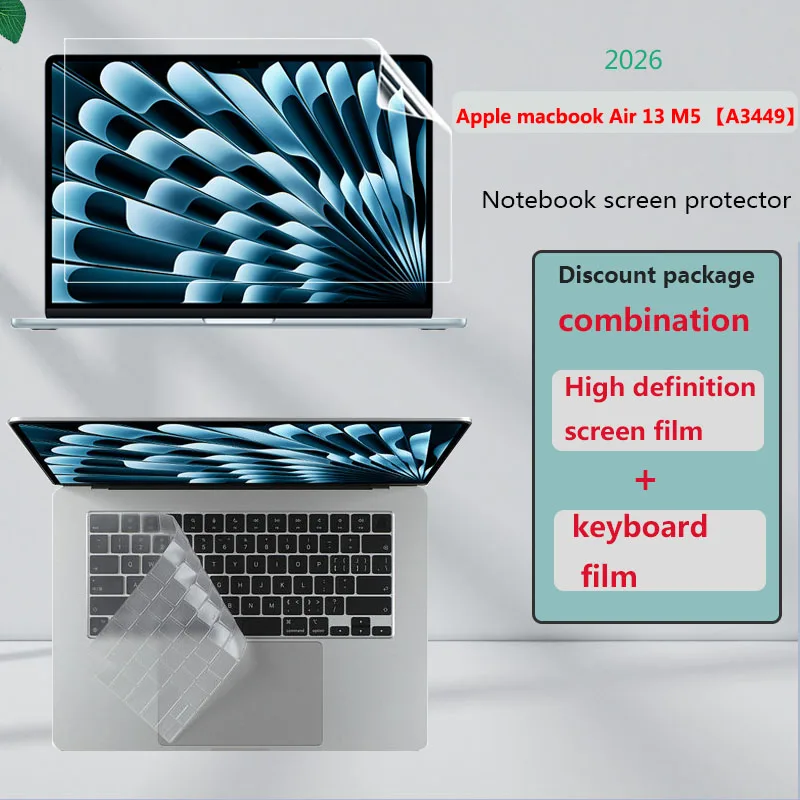 

Новая матовая защитная пленка для экрана MacBook Air 13 M5 M4 M3 M2 (A3449, A3240, A3113, A2681) и HD-пленка для клавиатуры