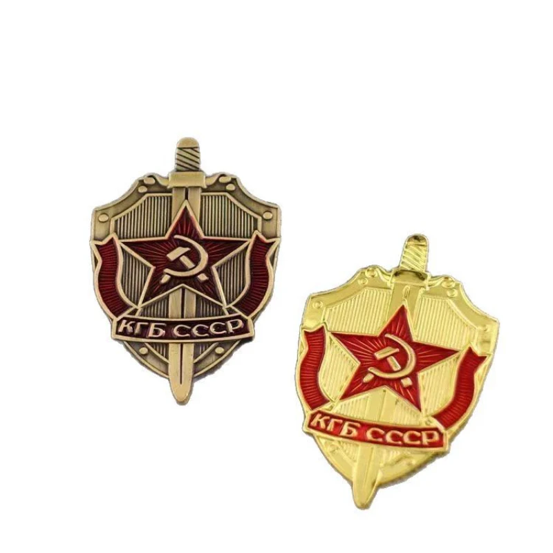 High quality metal material Soviet KGB KGB Badge Medal Shield and Sword cccp Group Badge Hat Badge Military Fan Collection