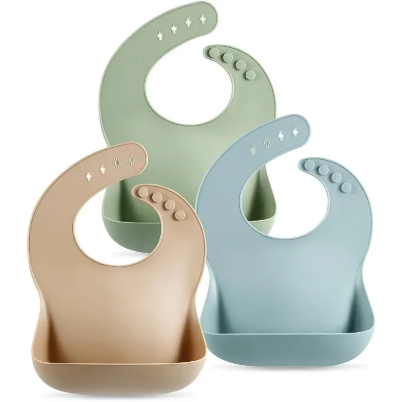 3-piece cute baby bib, suitable for babies aged 10-72 months, waterproofGoods in stock