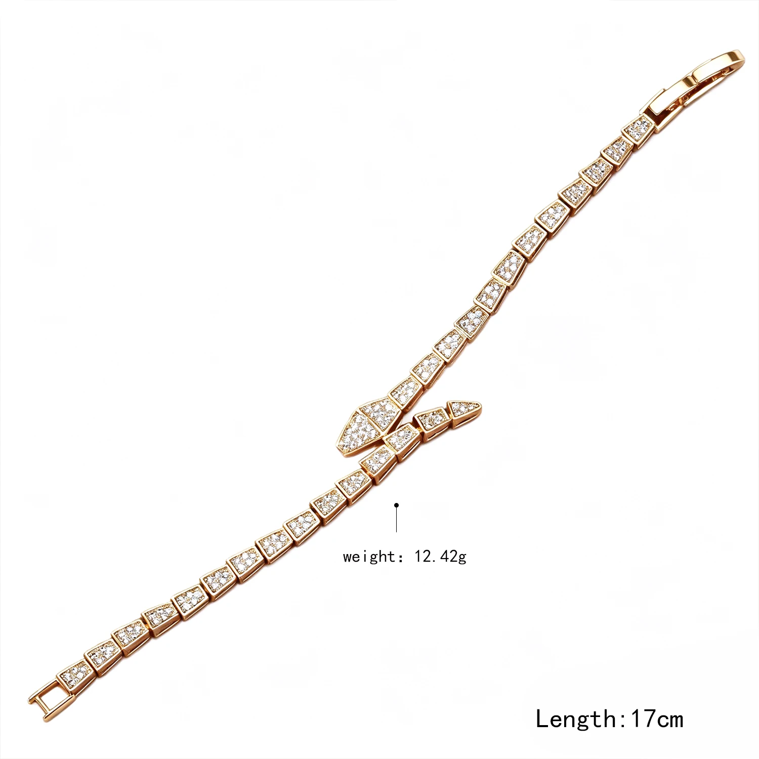 Shiny Rhinestone Snake Shape Dainty Chain Bracelet Serpent Wrist Accessories For Women Party Wedding Anniversary