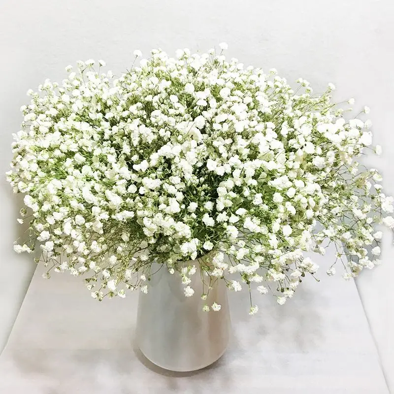 2Pcs 60cm Baby's Breath Artificial Flowers PU Plastic Gypsophila DIY Wedding Bouquets Floral Arrangement Party Home Decoration