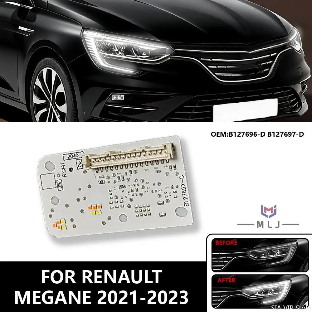 

Car Accessories B127696-D B127697-D For Renault Megane 2021 2022 2023 LED Angel Eye Chip DRL Light Source Ballast Module Unit