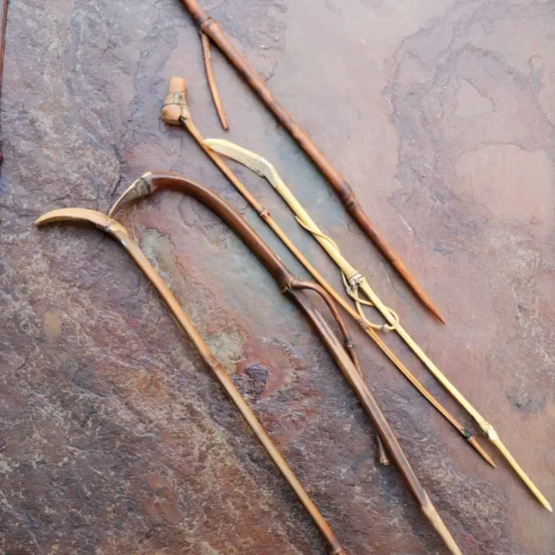 Bamboo Winding Branch Tea Needle Dial Handmade Chinese Tea Ceremony Six Gentlemen Accessories Bamboo Crafts Model