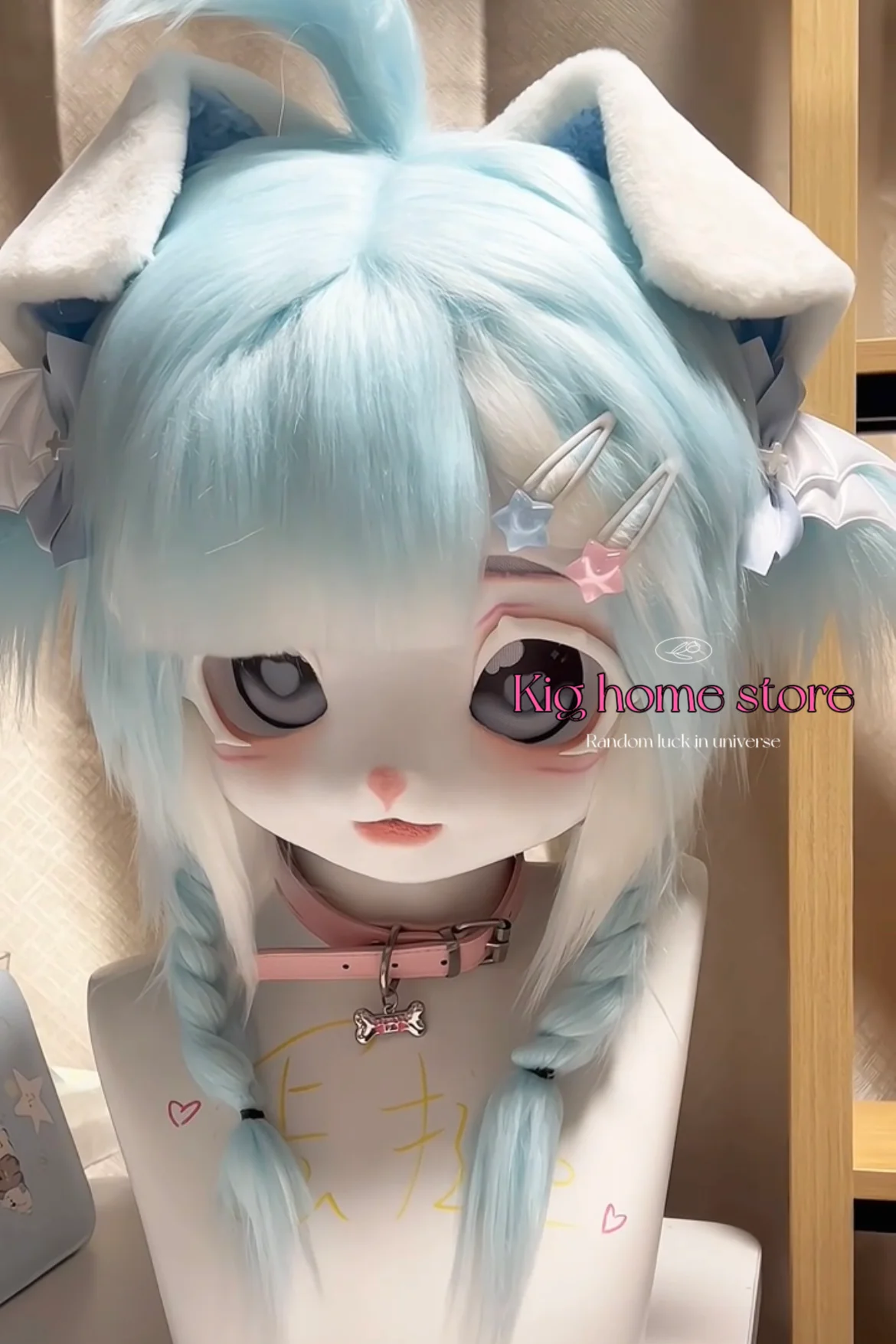 Fursuit Kigurumi Headsets Cute Furry Cosplay Dog Wolf Head Costumes Customized Fursona Head Comiket Furries Doll Kig Series Kawa