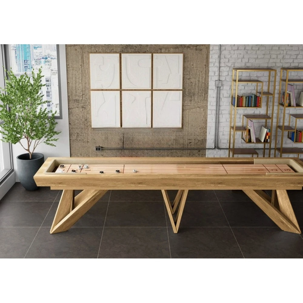 Solid wood with embedded scorer sand ball table villa home shuffleboard table double sand ball customization.