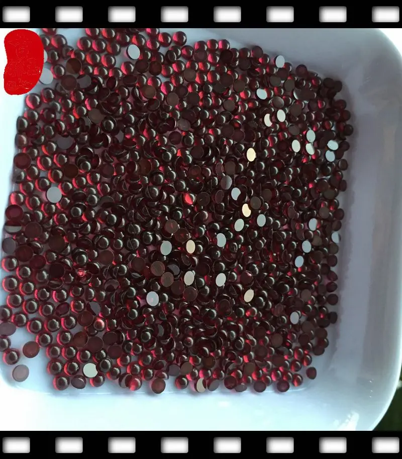 Wholesale 20pcs/pack Natural Red Garnet 3mm 4mm Round Cabochon,Semi-Precious Gemstone Jewlery Cabochon Ring Face